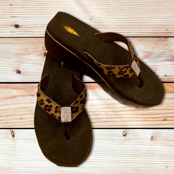 volatile flip flops with rhinestones